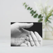 Liebe Versage niemals Postkarte (Stehend Vorderseite)