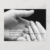 Liebe Versage niemals Postkarte (Vorderseite)