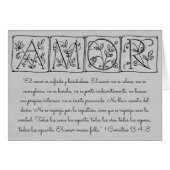 Liebe Versage niemals ~ Scripture~Spanish (Vorderseite (Horizontal))