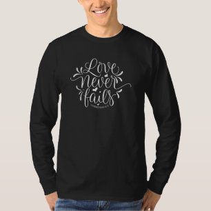 Liebe versagt nie Bibelvers Korinther 13 8 Vale T-Shirt
