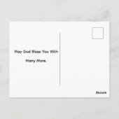 Liebe versagt nie Christliche Geburtstagsgrüße Postkarte (Rückseite)