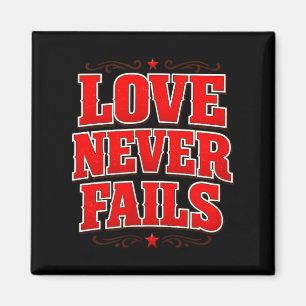Liebe versagt nie Christlicher Glaube Bibelvers Magnet