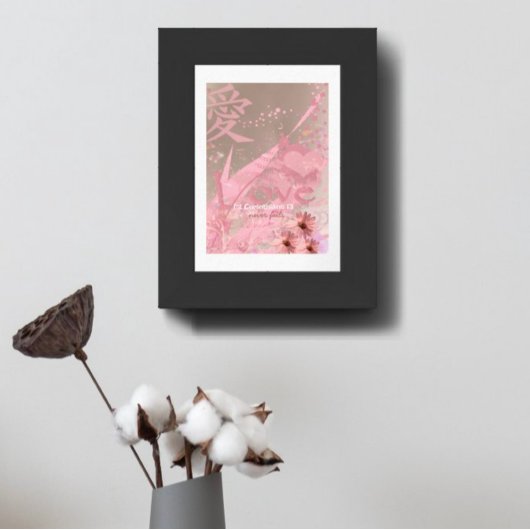 Liebe versagt nie ConeFlower Collage Poster
