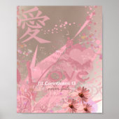 Liebe versagt nie ConeFlower Collage Poster (Vorne)
