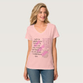 Liebe versagt nie - der Hanes der Frauen T-Shirt (Vorderseite Vollansicht)