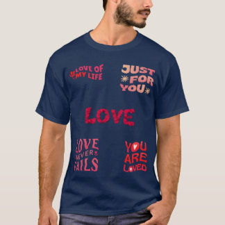 Liebe versagt nie Liebesschriftart Junge T-Shirt
