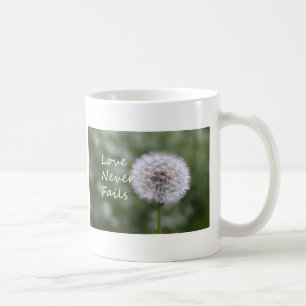 Liebe versagt nie Löwenzahn1 Korinther 13 Kaffeetasse