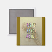 Liebe versagt nie Platz Magnet (Vorderseite/Rückseite)
