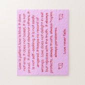 Liebe versagt nie puzzle (Vertikal)