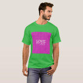 Liebe versagt nie rosa Mädchen T-Shirt (Vorne ganz)