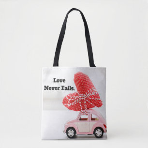Liebe versagt nie Tragetasche Tasche