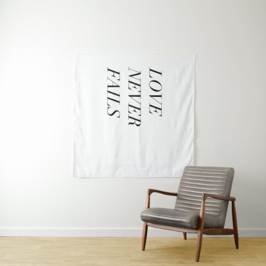 Liebe versagt nie wandteppich (Beispiel (Horizontal))