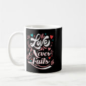 Liebe versagt niemals Valentinstag Kaffeetasse (Links)