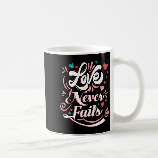 Liebe versagt niemals Valentinstag Kaffeetasse (Rechts)
