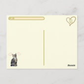 Liebe verschieben Anführungszeichen Lilo Katze Postkarte (Rückseite)
