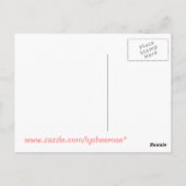 Liebe verschiebt Postkarte (Rückseite)