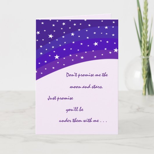 Liebe verspricht Jahrestags-Gruß-Karte Karte (Vorderseite)