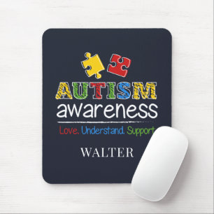 Liebe Verstehen Unterstützung Autismus-Bewusstsein Mousepad