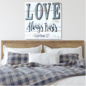 Liebe vertraut immer rustikalem Metall Leinwanddruck (Insitu (Schlafzimmer))