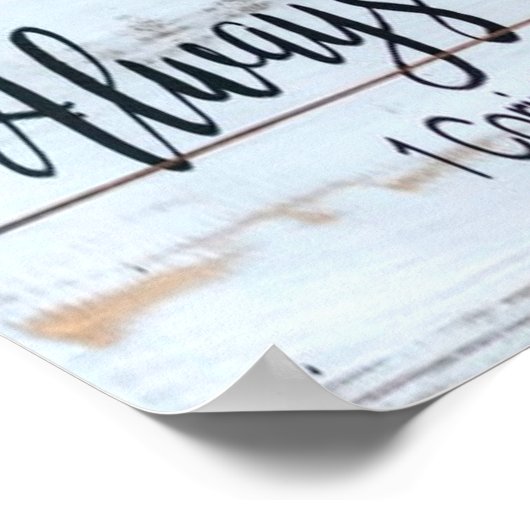 Liebe vertraut immer rustikalem Metall Poster (Ecke)