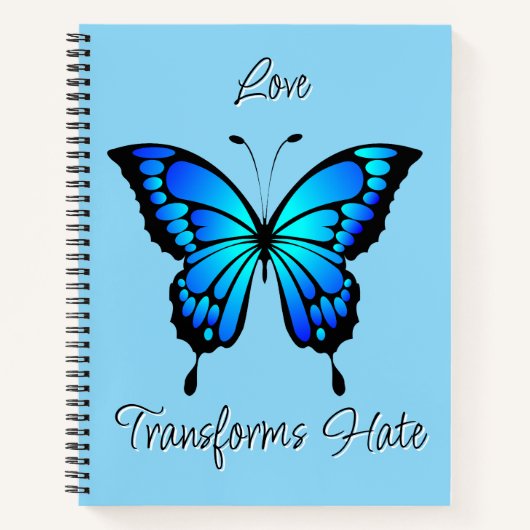 Liebe verwandelt Hate Spiral Notebook Notizblock (Vorderseite)