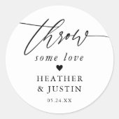 Liebe verwerfen Confetti Runder Aufkleber (Vorderseite)