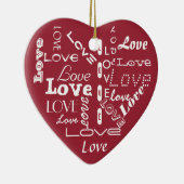 Liebe-Verzierung Keramikornament (Rechts)