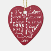 Liebe-Verzierung Keramikornament (Links)