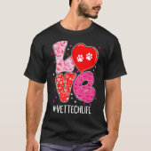 Liebe Vet Tech Life Niedlicher Tiere Veterinary Va T-Shirt (Vorderseite)