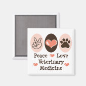Liebe Veterinärmedizin Magnet (Vorderseite/Rückseite)