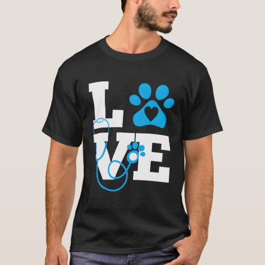 Liebe Veterinärmedizin Tierarzt Tech Week Lehrer P T-Shirt (Vorderseite)