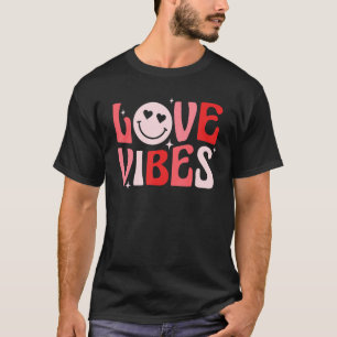 Liebe Vibes Hugs & Kisses Groovy Happy Valentine's T-Shirt