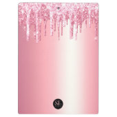 LIEBE VIBES VALENTINE PINK GLITZER TROPFEN CUSTOM KLEMMBRETT (Rückseite)