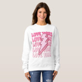 Liebe Vibes, Valentinstag Sweatshirt (Vorne ganz)