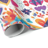 Liebe Vibes Valentinstag Wrapping Paper Geschenkpapier (Rolleneckpunkt)