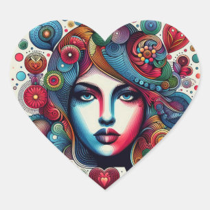Liebe Vibrance Herz-Aufkleber
