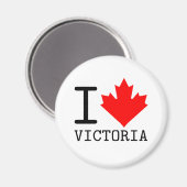 Liebe Victoria, British Columbia Canada Maple Leaf Magnet (Vorderseite/Rückseite)