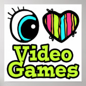 Liebe-Videospiele mit hellen Augen Poster (Vorne)