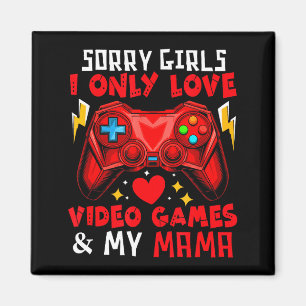 Liebe Videospiele und meine Mama Lustiger Witz Mäd Magnet