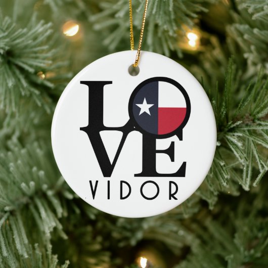 LIEBE Vidor Texas Keramik Ornament (Baum)