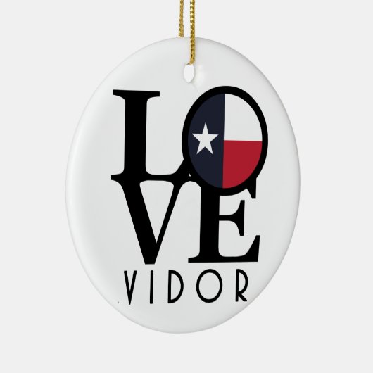 LIEBE Vidor Texas Keramik Ornament (Rechts)