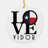 LIEBE Vidor Texas Keramik Ornament (Vorne)