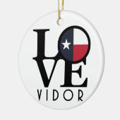 LIEBE Vidor Texas Keramik Ornament (Links)