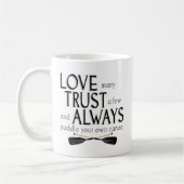 Liebe viele, vertrauen einigen kaffeetasse (Links)