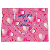 Liebe - Vielen Dank - Valentinstag große Geschenkt Geschenktüte (Vorderseite)