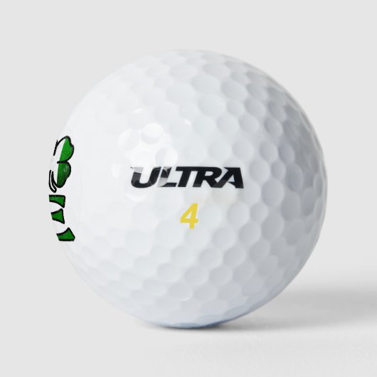 Liebe Vierblättriges Kleeblatt Irish Flag St. Patr Golfball (Logo)