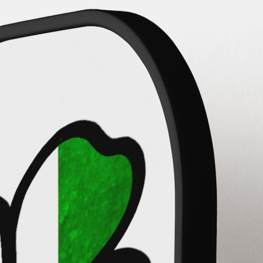 Liebe Vierblättriges Kleeblatt Irish Flag St. Patr Pickleball Schläger (Linke Seite)