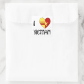 Liebe Vietnam Einheit Quadratischer Aufkleber (Tasche)