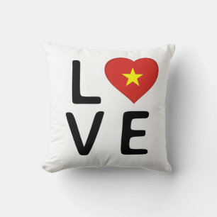 Liebe - Vietnam-Flagge Kissen