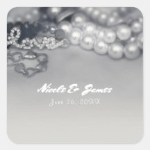 Liebe Vintag Glam Black & White Pearls Hochzeit